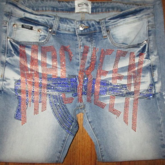 MacKeen Embellished Skinny Button-Fly Jeans Men 34 - Picture 4 of 12